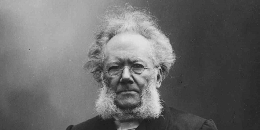 Henrik Ibsen: O visionário que desafiou convenções e esculpiu narrativas atemporais através de sua percepção aguçada da natureza humana. #Ibsen #LiteraturaClássica #teatro #leitura #livro